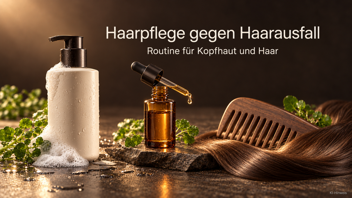 Haarpflege gegen Haarausfall mit sanfter Reinigung, Kopfhautserum und schonendem Styling