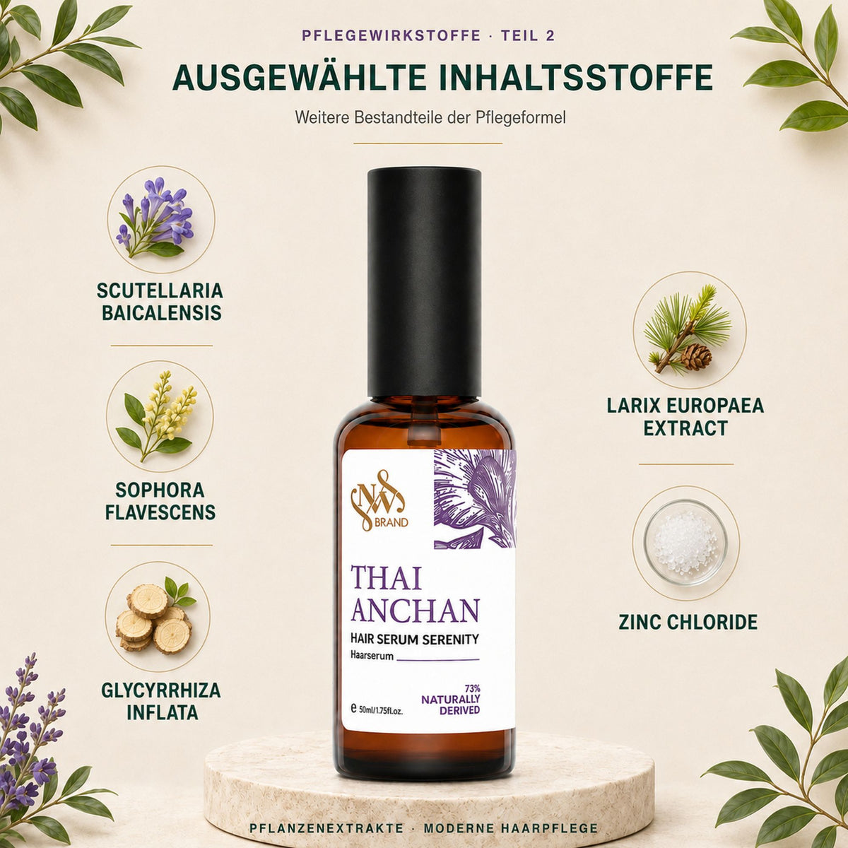 Weitere ausgewählte Bestandteile der Thai Anchan Haarserum Formulierung