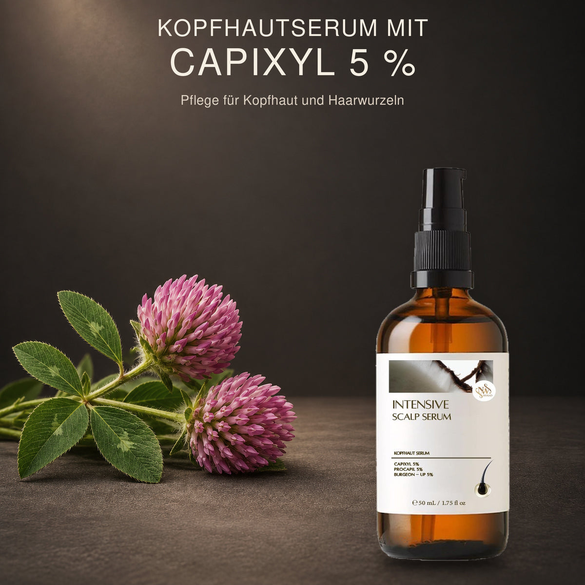 NW BRAND Intensive Scalp Serum, Kopfhautserum mit 5 % CAPIXYL und Rotkleeblüten